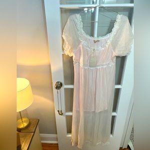 Womens Lace Vintage Nightgown Victorian Nightdress Babydoll Sleepwear
